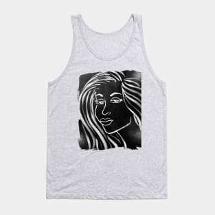 Lady Jane in Reverse Line art Tank Top